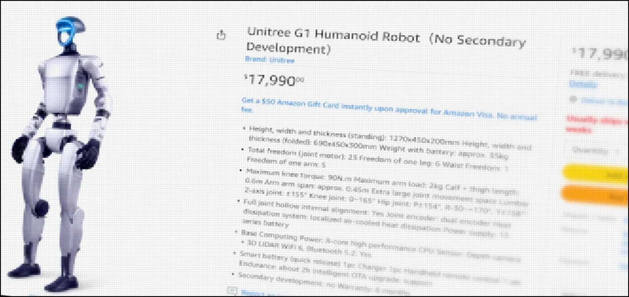 One-Click Humanoid: Unitree G1 Hits Amazon US with a 'Convenience Premium'